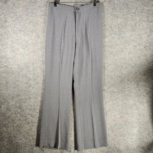 Fanny Kuang Grey Wide Leg Dress Pants Women's Size 30 Flare Trousers Neutral
